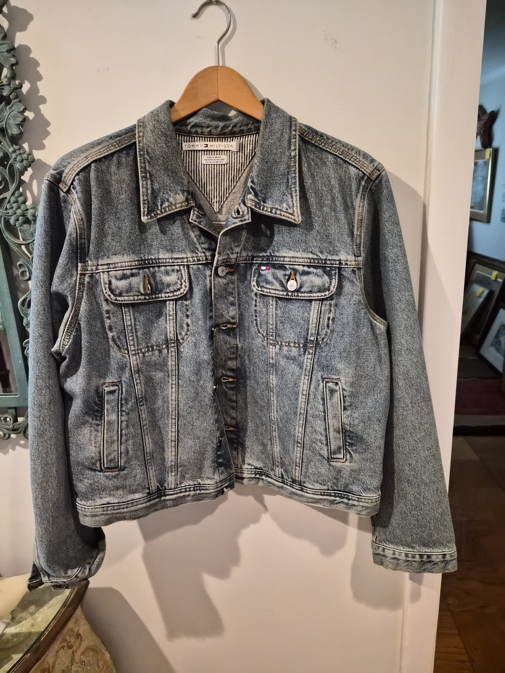 Vintage Tommy Hilfiger Denim Jacket | Classic Medium Wash Trucker | Size XL